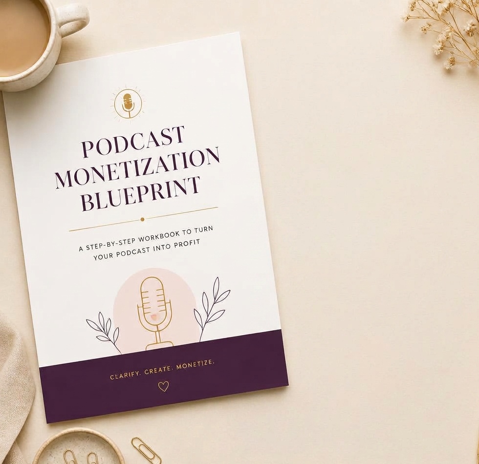 Cover of the Podcast Monetization Blueprint workbook